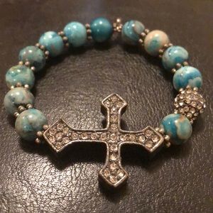 Custom made cross bracelet